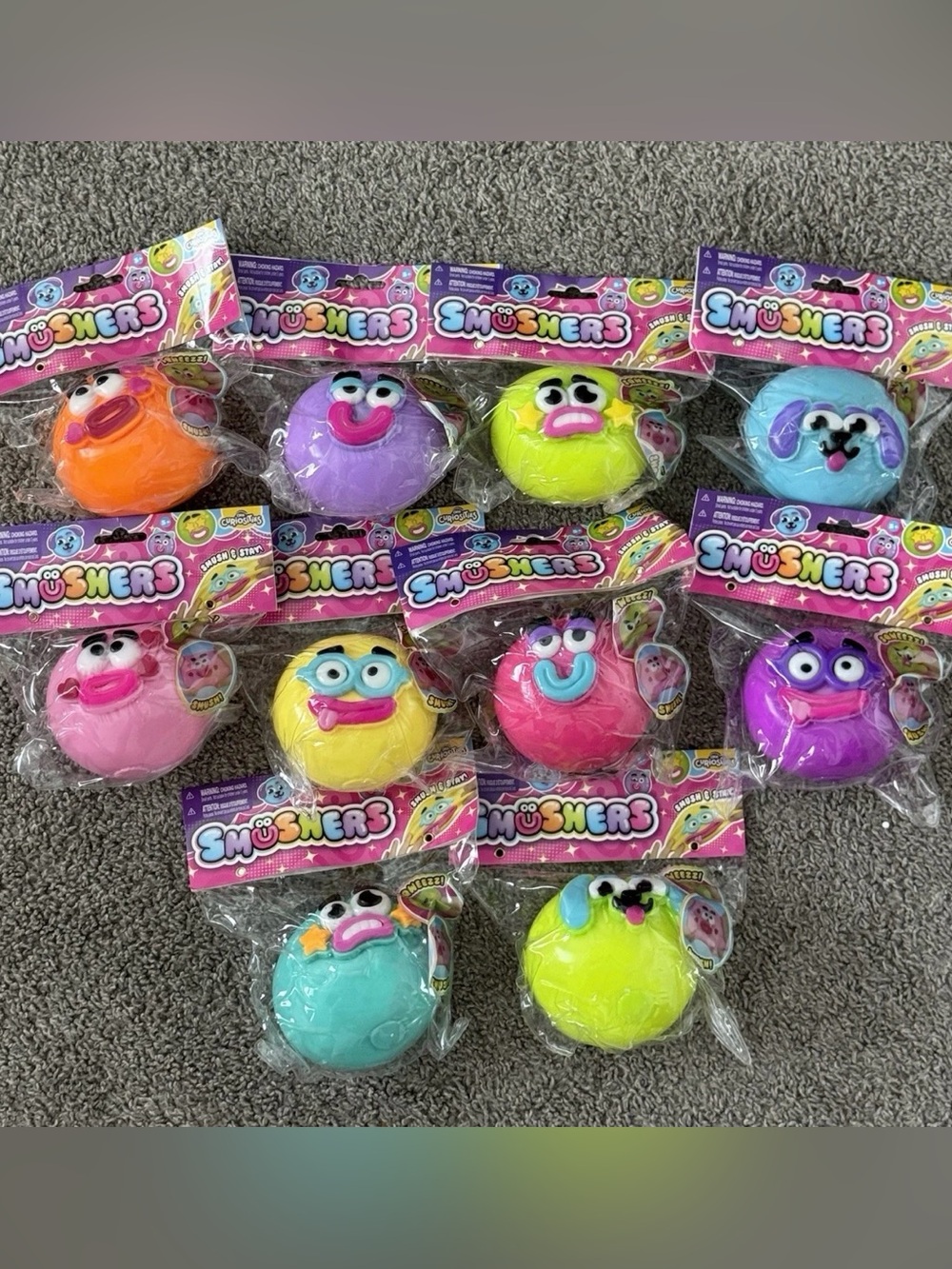 🔥NEW Orb Toys SMUSHERS Face Swap Complete Set of 10 Squishy Viral Toy🔥